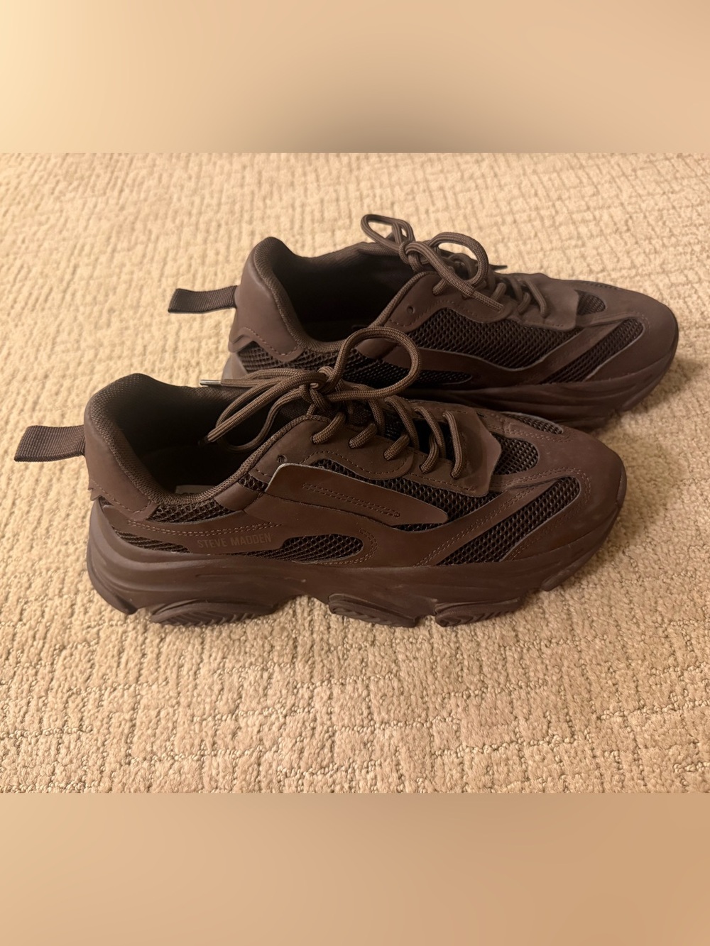 Steve Madden Possession Brown Chunky Sneakers Size 10 - Picture 3 of 8